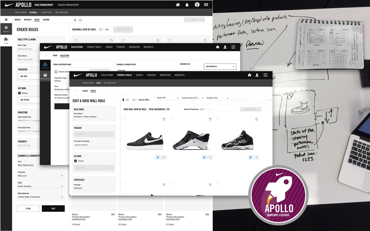 Apollo merchandising platform screens